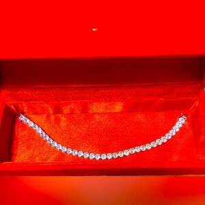 Women’s 925 Sterling Silver Moissanite Tennis Bracelet 12.2 Carats